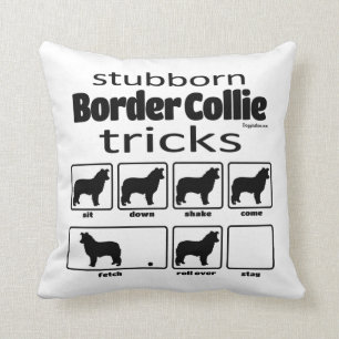 Stubborn Border Collie Tricks Kissen