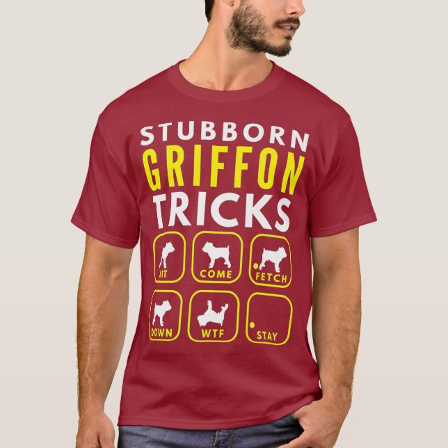 Stubborn Brussels Griffon Tricks - Dog Training T-Shirt (Vorderseite)