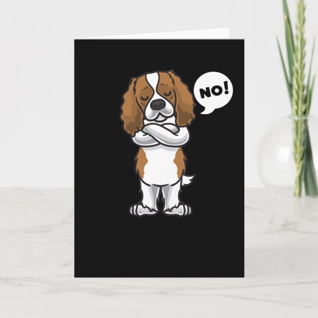Stubborn Cavalier King Charles Spaniel Dog Karte (Vorderseite)