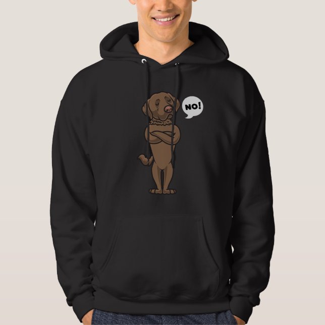 Stubborn Chesapeake Bay Retriever Dog lustig Hoodie (Vorderseite)