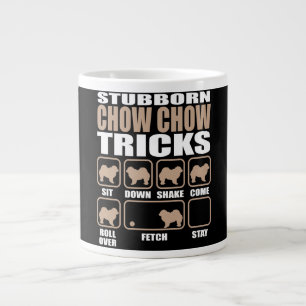 Stubborn Chow Tricks Design Jumbo-Tasse