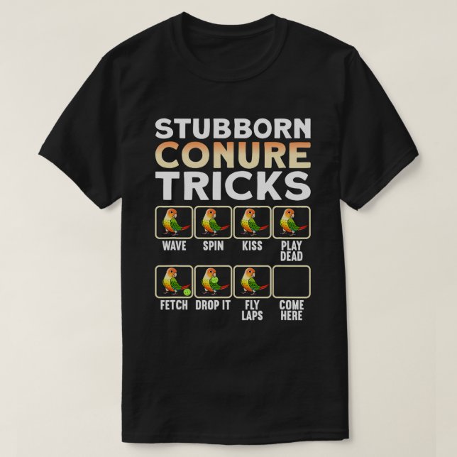 Stubborn Conure Parrot Tricks I Green Cheap T-Shirt (Design vorne)