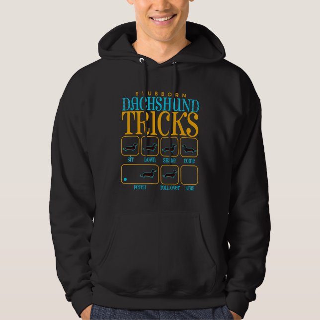 Stubborn-Dackel-Tricks 679 Hoodie (Vorderseite)