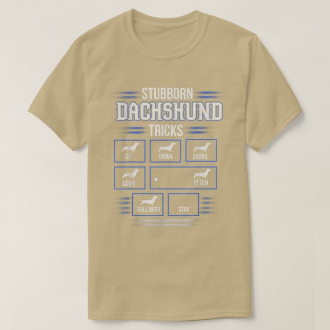 Stubborn-Dackel-Tricks T-Shirt (Design vorne)
