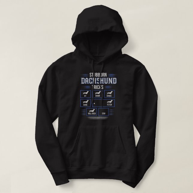 Stubborn Dackel Tricks T - Shirt (Design vorne)
