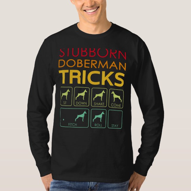 Stubborn Doberman Tricks Vintag T-Shirt (Vorderseite)
