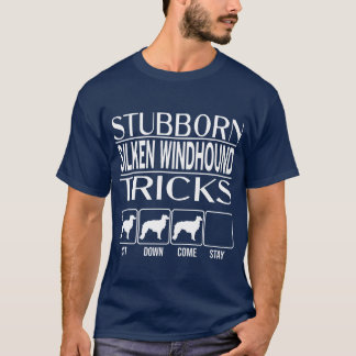 Stubborn Dogric Dog Silken Windhound Retro Retro T-Shirt