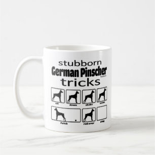 Stubborn German Pinscher Tricks Kaffeetasse