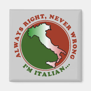 Stubborn Italian Funny Magnet
