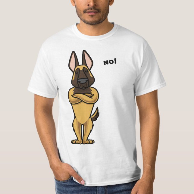 Stubborn Malinois Belgian Shepherd Dog funny  T-Shirt (Vorderseite)