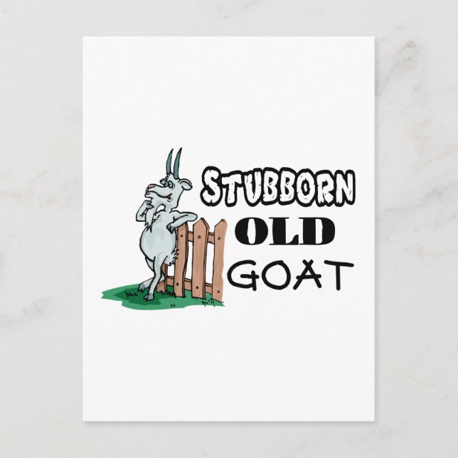 Stubborn Old Goat Postkarte (Vorderseite)