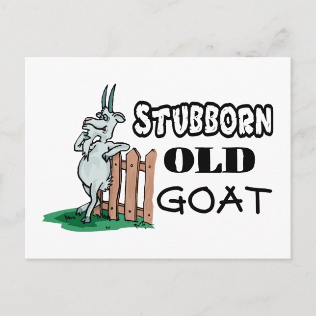 Stubborn Old Goat Postkarte (Vorderseite)