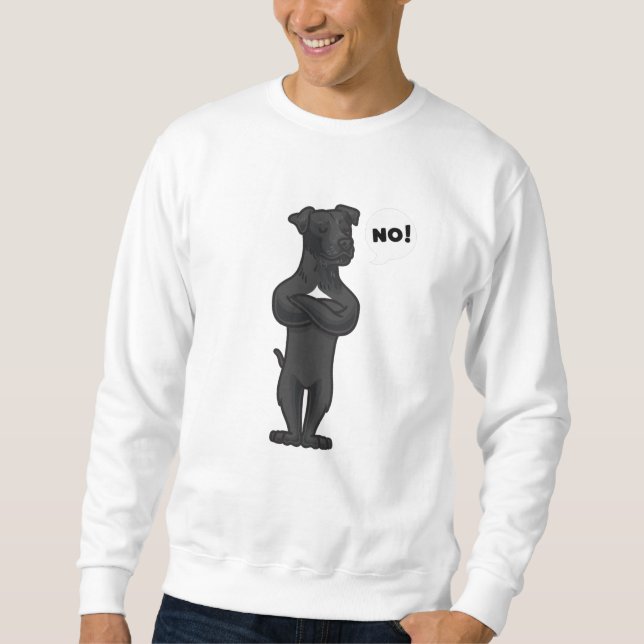 Stubborn Patterdale Terrier Dog lustig Sweatshirt (Vorderseite)