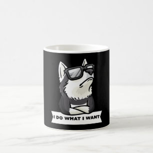 Stubborn Pomsky Dog Funny Kaffeetasse