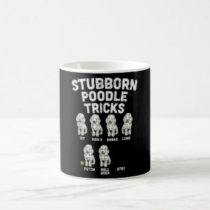 Stubborn Poodle Tricks Funny Dog Lover Eigentümer Kaffeetasse