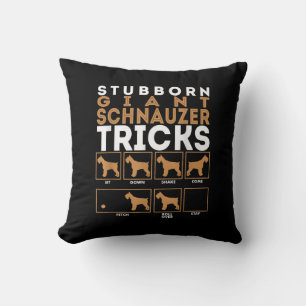 Stubborn Riesenschnauzer Dog Tricks Graphic Kissen