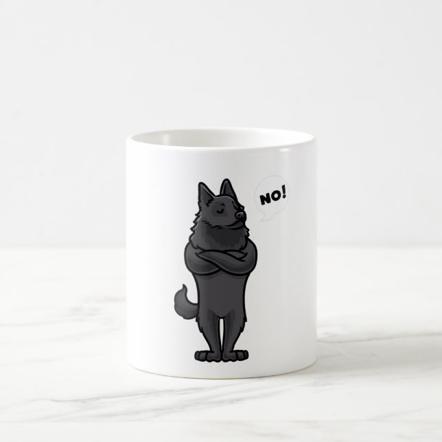 Stubborn Schipperke Dog witzig Kaffeetasse (Mittel)