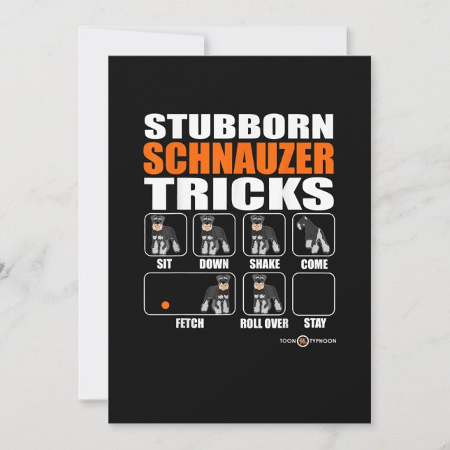 Stubborn Schnauzer Tricks Funny Schnauzer Geschenk Ankündigung (Vorderseite)