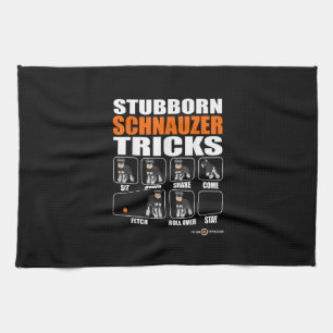 Stubborn Schnauzer Tricks Funny Schnauzer Geschenk Geschirrtuch