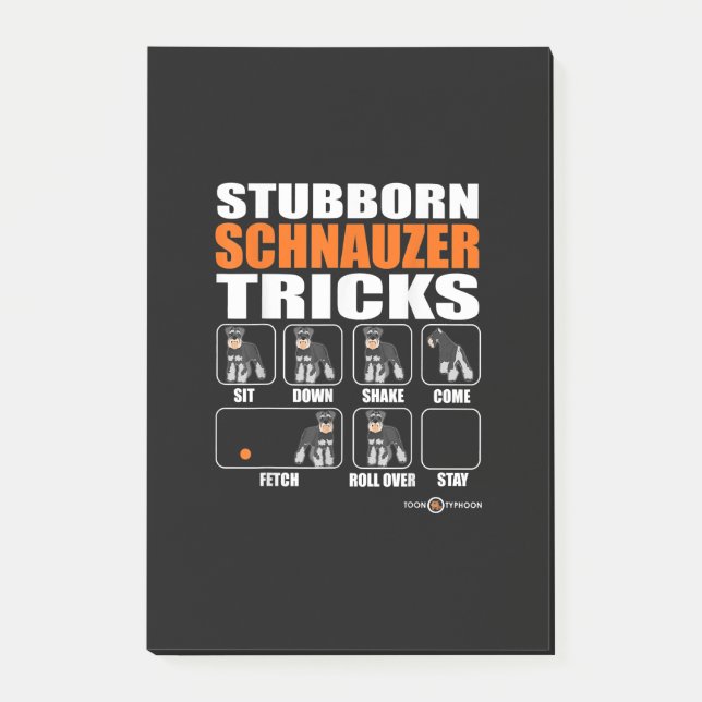 Stubborn Schnauzer Tricks Funny Schnauzer Geschenk Post-it Klebezettel (Vorderseite)