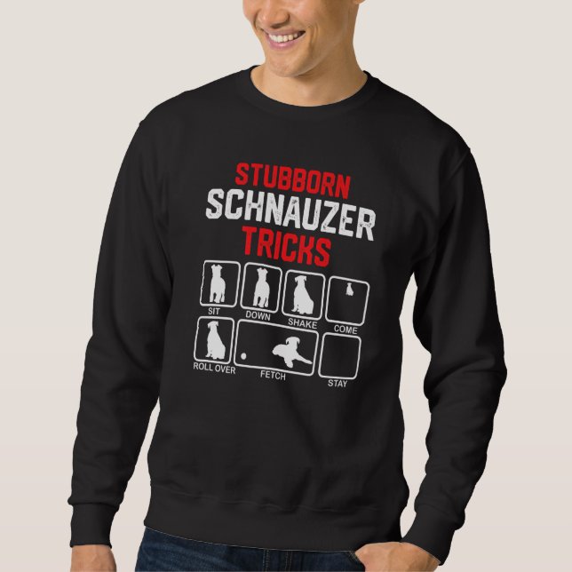 Stubborn Schnauzer Tricks Premium Sweatshirt (Vorderseite)