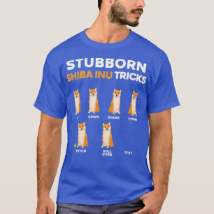 Stubborn Shiba Inu Tricks Dogenschulungsbesitzer T-Shirt