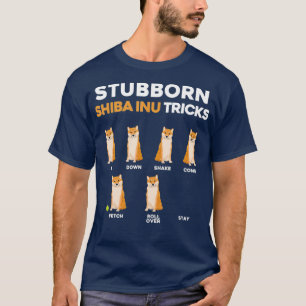 Stubborn Shiba Inu Tricks Dogenschulungsbesitzer T-Shirt