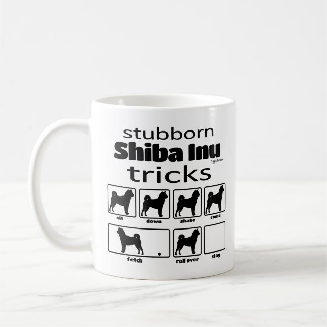 Stubborn Shiba Inu Tricks Kaffeetasse (Links)