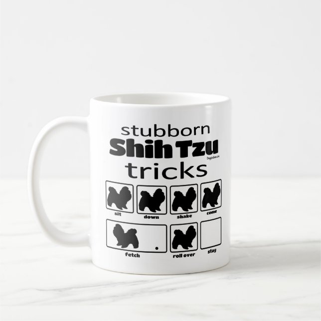 Stubborn Shih Tzu Tricks Kaffeetasse (Links)