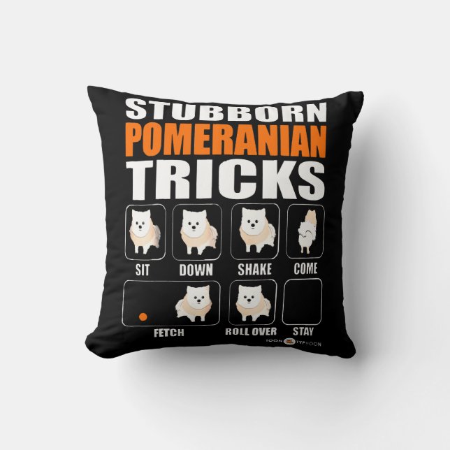 Stubborn Spitz Tricks Geschenk Lover Kissen (Vorderseite)