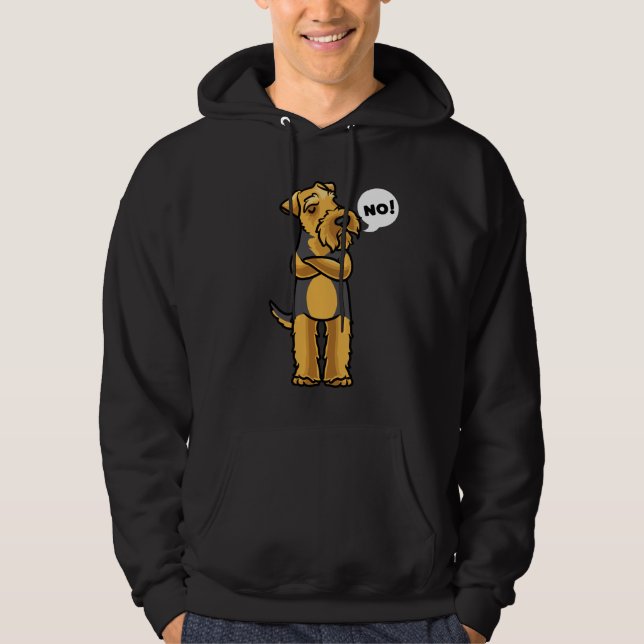 Stubborn Welsh Terrier Dog Hoodie (Vorderseite)