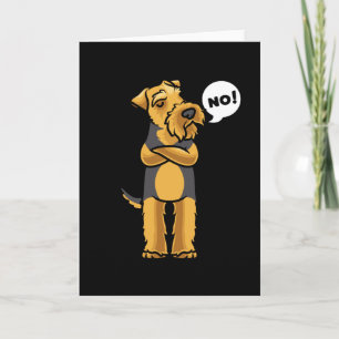Stubborn Welsh Terrier Dog Karte