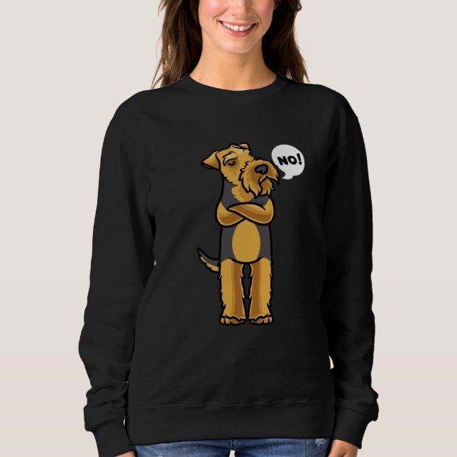Stubborn Welsh Terrier Dog Sweatshirt (Vorderseite)