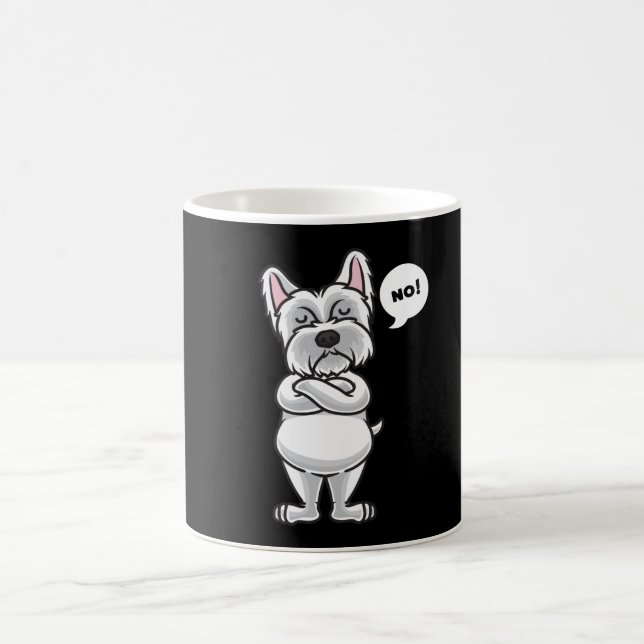 Stubborn Westie Hund witzig Kaffeetasse (Mittel)