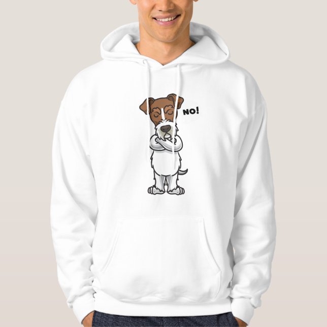Stubborn Wire Fox Terrier Dog Hoodie (Vorderseite)