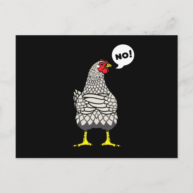 Stubborn Wyandotte Chicken Postkarte (Vorderseite)
