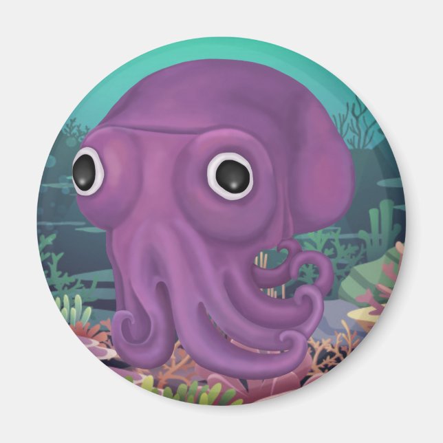 Stubby Tintenfisch Magnet (Vorne)