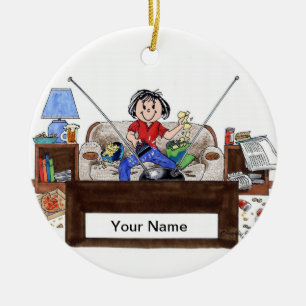 Stubenhocker - Frau Keramikornament