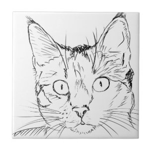 Stubenkatze Fliese