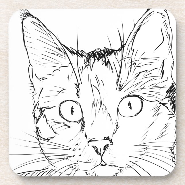 Stubenkatze Untersetzer (Vorderseite)