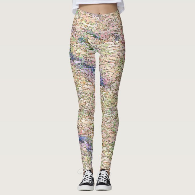 Stucco Grünes Meer Leggings (Vorderseite)