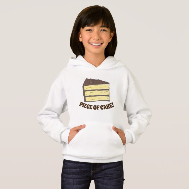 Stück Cake Yellow Chocolate Layer Cake Slice Hoodie (Vorne ganz)