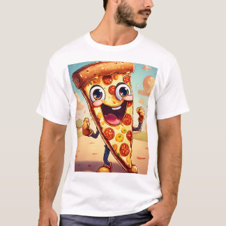 Stück CARTOON STYLE animierte Pizza T-Shirt