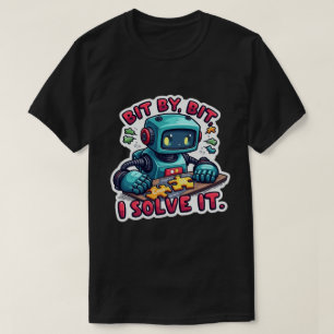 Stück für Stück löse ich es lustige Programmierer T-Shirt