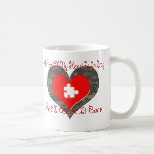 Stück Herz in der Irak-Tasse Kaffeetasse