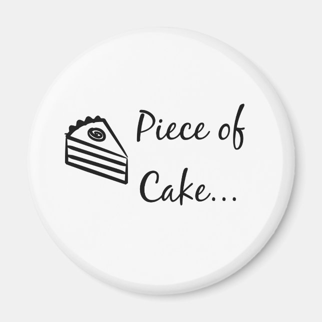 Stück Kuchen Magnet (Vorne)