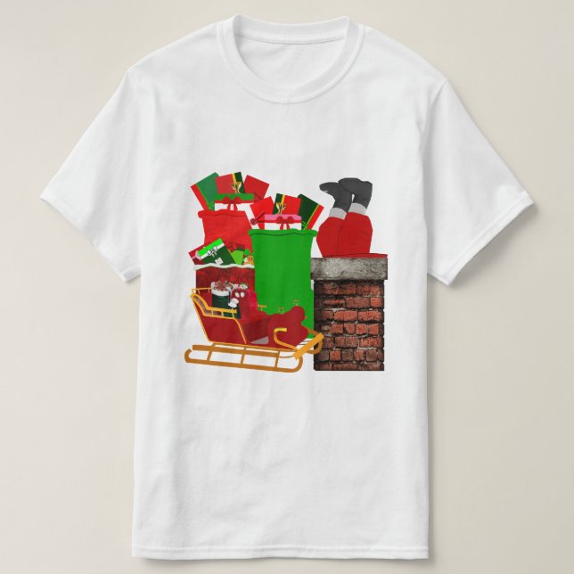 Stuck Santa Tri-Blend-Shirt T-Shirt (Design vorne)
