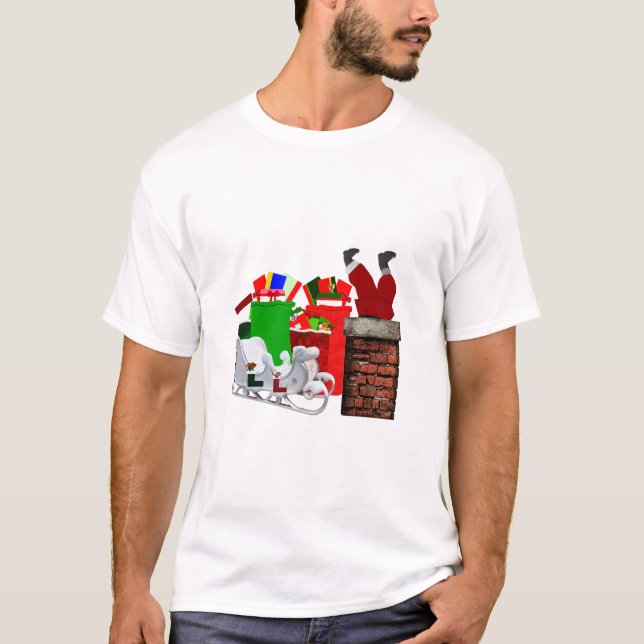 Stuck Santa Unisex T-Shirt (Vorderseite)