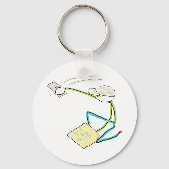 Stuckateur Stickman Schlüsselanhänger (Vorderseite)