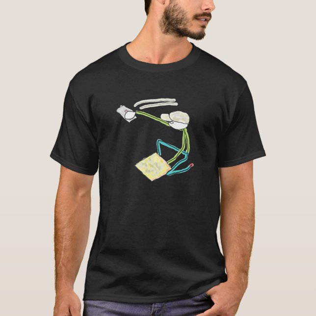 Stuckateur Stickman T-Shirt (Vorderseite)
